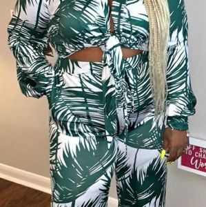 Palm Tree Pant set